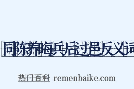 同陈养晦兵后过邑反义词是什么意思的图片